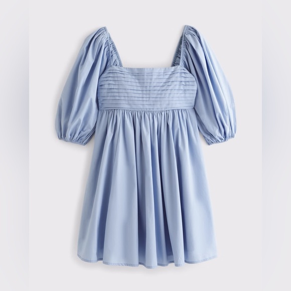 A&F Emerson Poplin Puff Sleeve Mini Dress - Picture 8 of 8